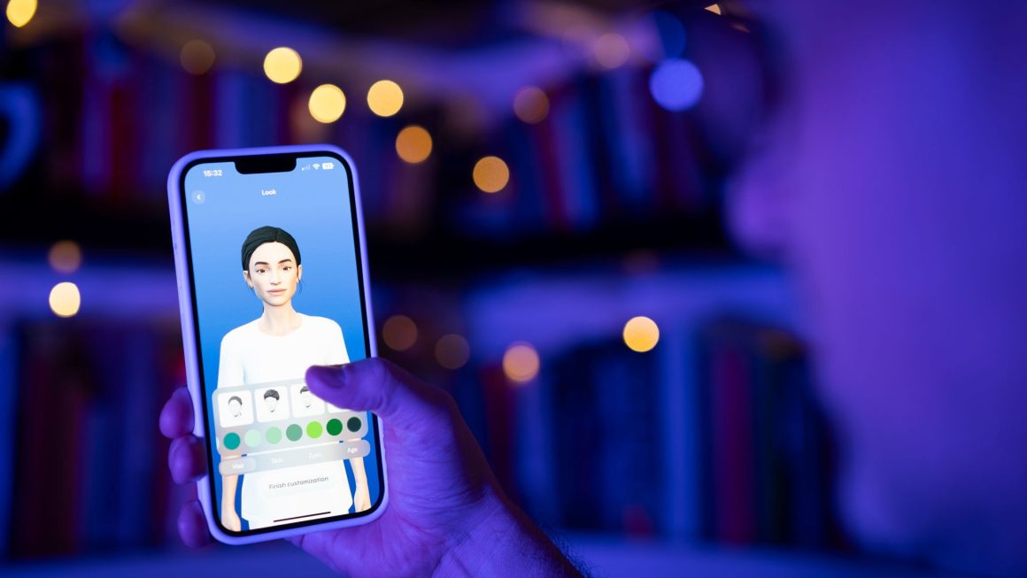 Ilustrasi penggunaan aplikasi pembuat avatar untuk membahas hukum foto AI dalam Islam